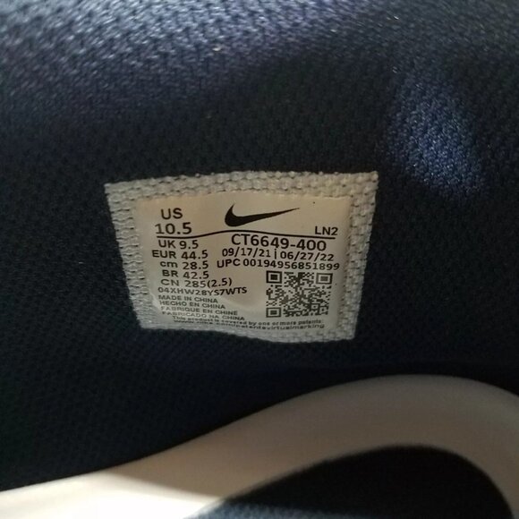 Nike Alpha Menace Pro 3 Football Cleats Mens sz 10.5 Navy/White CT6649-400 - Picture 5 of 6